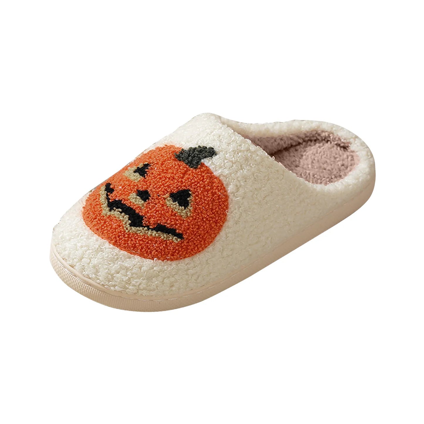 Halloween Slippers for Women Men Spooky Slides Soft Plush Fuzzy Slippers Slippers Indoor Outdoor Shoes