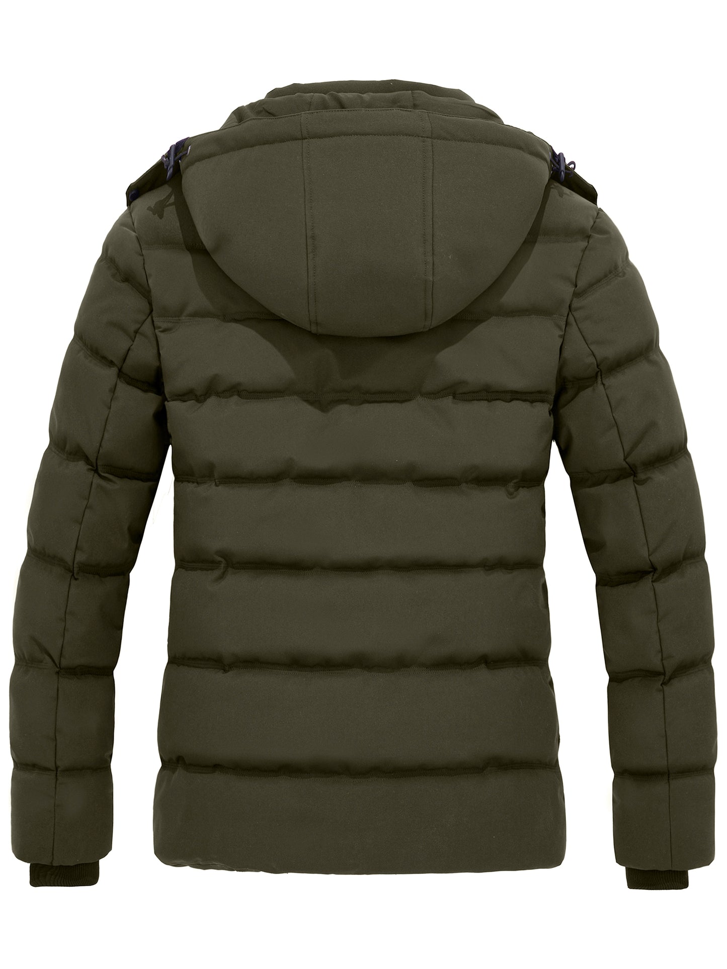 Women'S plus Size Puffer Jacket Warm Outerwear Coat Quilted Winter Jacket with Hood Brown XL